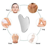 New Stainless Steel Gua Sha Scraper Heart Shape Universal Face Massager Guasha Massage Tool for Facial Beauty Eye Massage