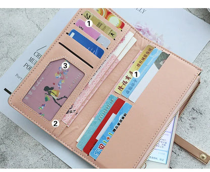 2024 Fashion Wallet Women's Purse Wallet Card Holder Female Clutch Long Purse Multi-card Holder Luxury Designer Lady Coin Purses