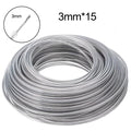 COSY 3mm Steel Wire Nylon Line Brushcutter Trimmer Rope Lawn Mower Cord Wear-resistant Sharp Replacement Garden Tool Accessory