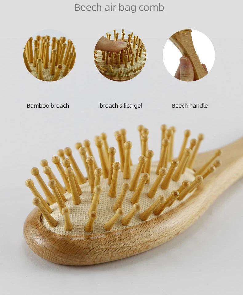 Personalized Wooden Baby Brush Custom Name Baby Wool Comb New Born Hair Brush Infant Head Massager Bath Brush Comb for Kids