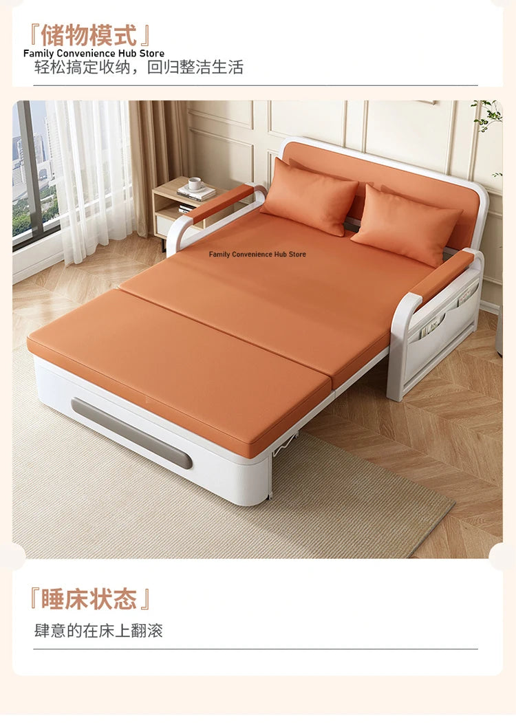 Sofá cama plegable de doble propósito para apartamentos pequeños, muebles de sala de estar de celebridades de Internet, retrato simple y doble multifunción