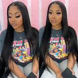 HD Lace Frontal Wig 13x6 13x4 Lace Front Wig Human Hair 30 Inch Bone Straight Transparent Lace Human Hair Wigs 4x4 HD Closure Wig