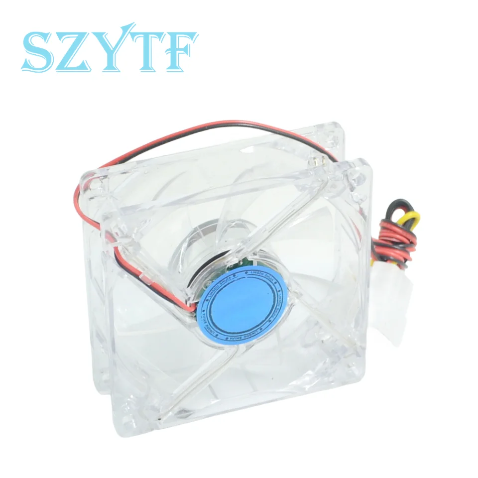 PC Computer Fan Case Cooling Fan Unit Fan 8025 8cm With Blue LED Lights Chassis Fan 80X80X25