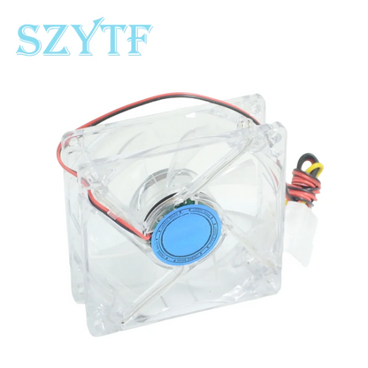 PC Computer Fan Case Cooling Fan Unit Fan 8025 8cm With Blue LED Lights Chassis Fan 80X80X25