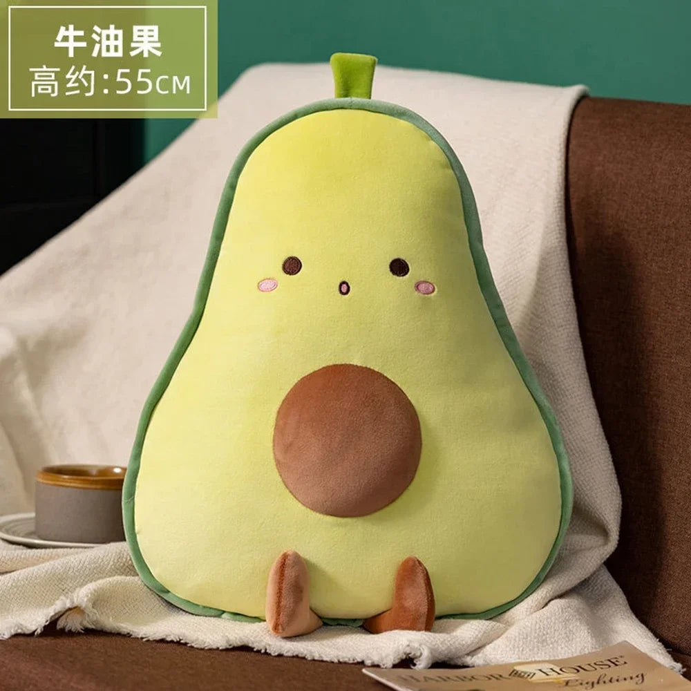 Peluche de aguacate, plátano, zanahoria y hongo, para dormir, cama, sofá, regalo de cumpleaños, nueva idea