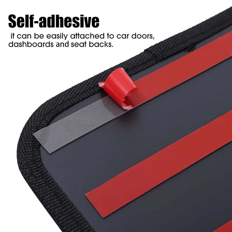 Car Leather Mesh Bag Oxford Fabric Storage Net Bags Car Interior Organizer Phones Coins Keys Storage Auto Stowing Tidying Tools