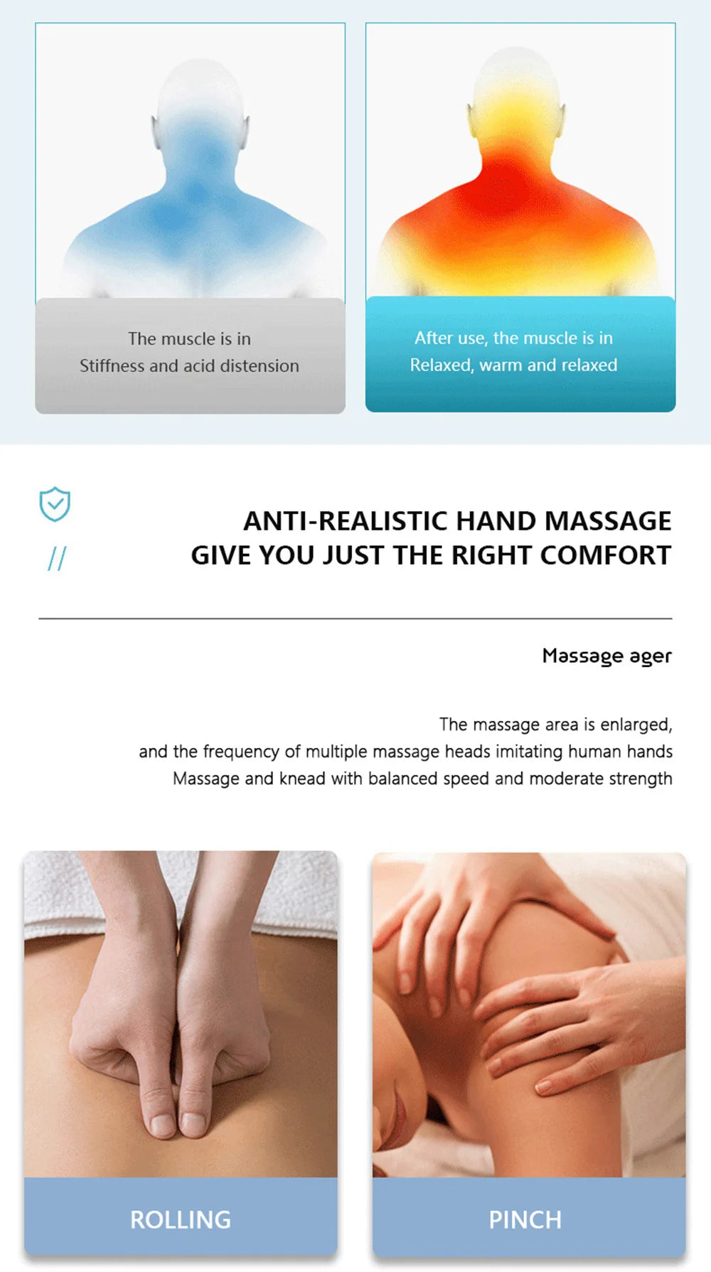 Electric Massage Pillow Neck Massager Multifunctional Neck Pillow Massage Device Relaxation Pillow Massager Neck Health Massager