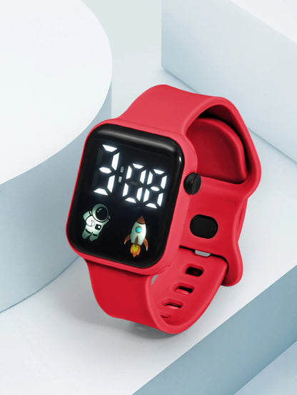 New Student Smart Watch Men's and Women's Astronaut Rocket Touch Screen Sports Electronic Watch Children's Festival Gift
