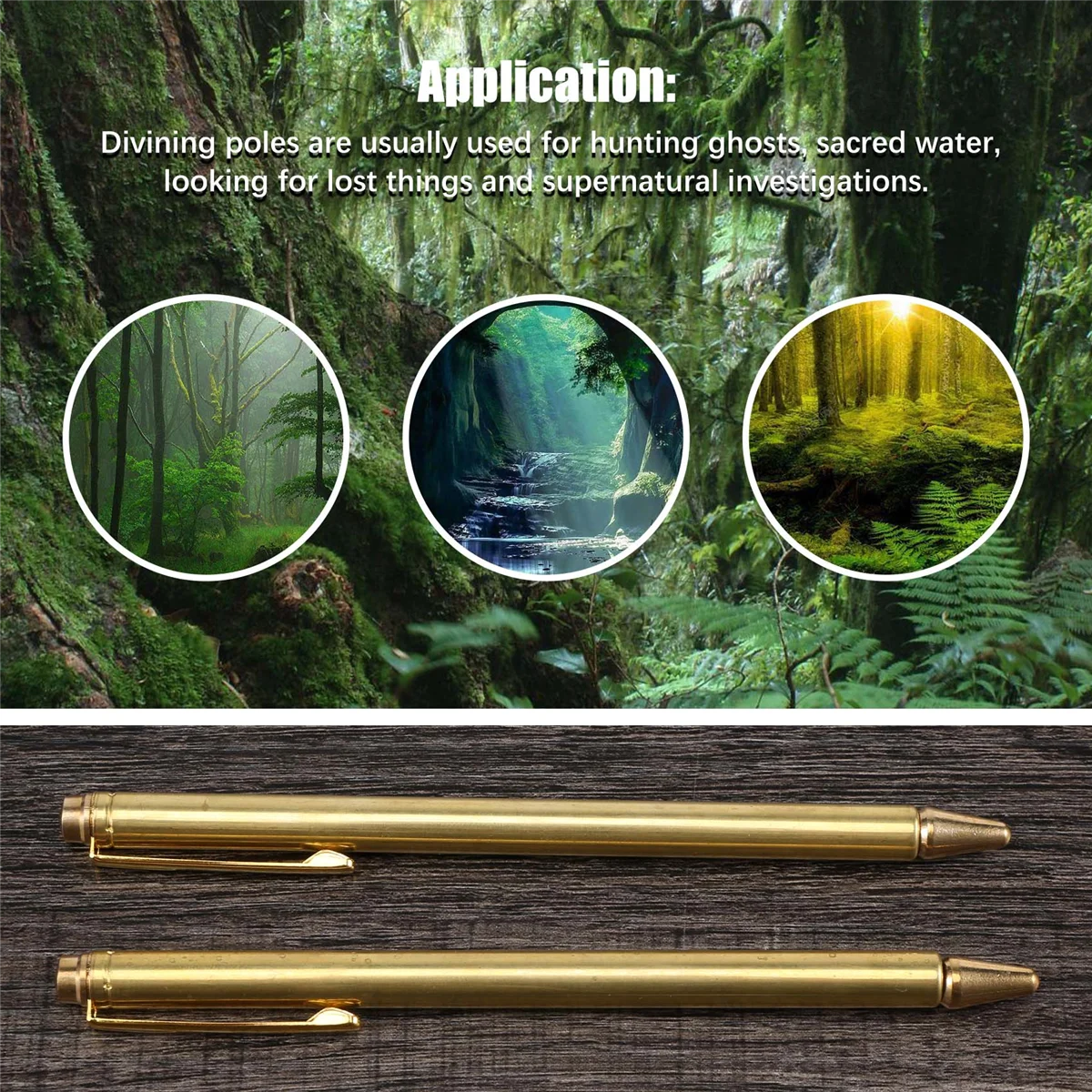 2PCS Dowsing Rods, Retractable Divining Rods, Portable Pen Shape L Rods, for Tools, Divining Water Etc.