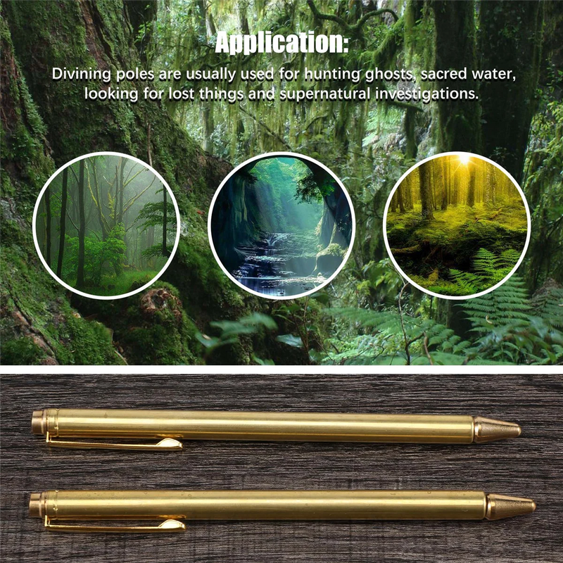 2PCS Dowsing Rods, Retractable Divining Rods, Portable Pen Shape L Rods, for Tools, Divining Water Etc.