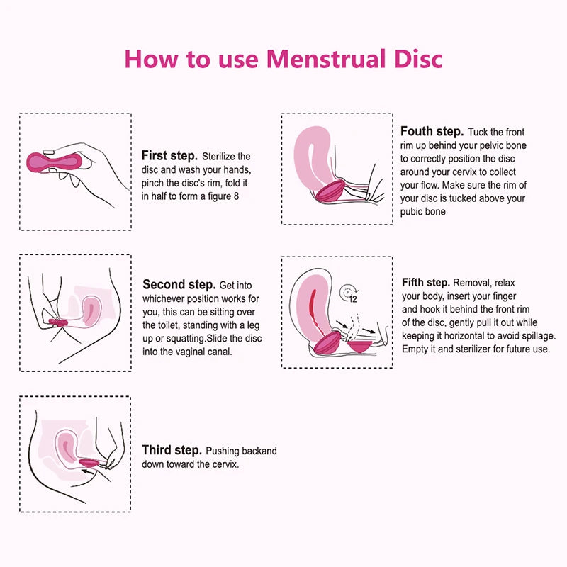 Silicone Menstrual Disc Cup Period Menstrual Collector Menstruation Menstrual Disk Women Health Care Feminine Hygiene Extra-Thin
