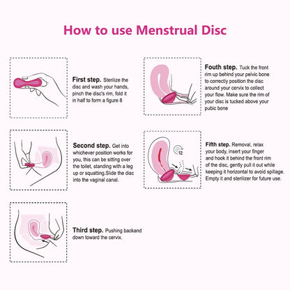 Silicone Menstrual Disc Cup Period Menstrual Collector Menstruation Menstrual Disk Women Health Care Feminine Hygiene Extra-Thin