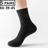 5 Pairs Plus Size EUR 45-50 Prevent Varicose Veins Socks Mens Diabetics Patients Cotton Loose Mouth Sock Man Women Comfort Meias