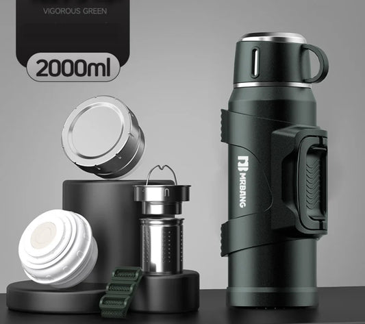 316 Stainless Steel Insulated Thermos Bottle, 1L, 2L, 3L, Outdoor Travel Coffee Mugs, Thermal Vacuum Water Bottle
