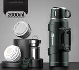 316 Stainless Steel Insulated Thermos Bottle, 1L, 2L, 3L, Outdoor Travel Coffee Mugs, Thermal Vacuum Water Bottle, Thermal Mug