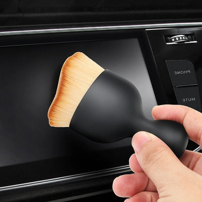 Escova macia para limpeza de ventilação de carro, com invólucro, ferramenta de limpeza interior do carro, escova artificial para fendas de carro, detalhamento de carro