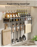 Aluminum Kitchen Rack Kitchen Shelf Toilet Storage No Drill Hanging Rack Bathroom Organizer Hang on the Wall Kitchen