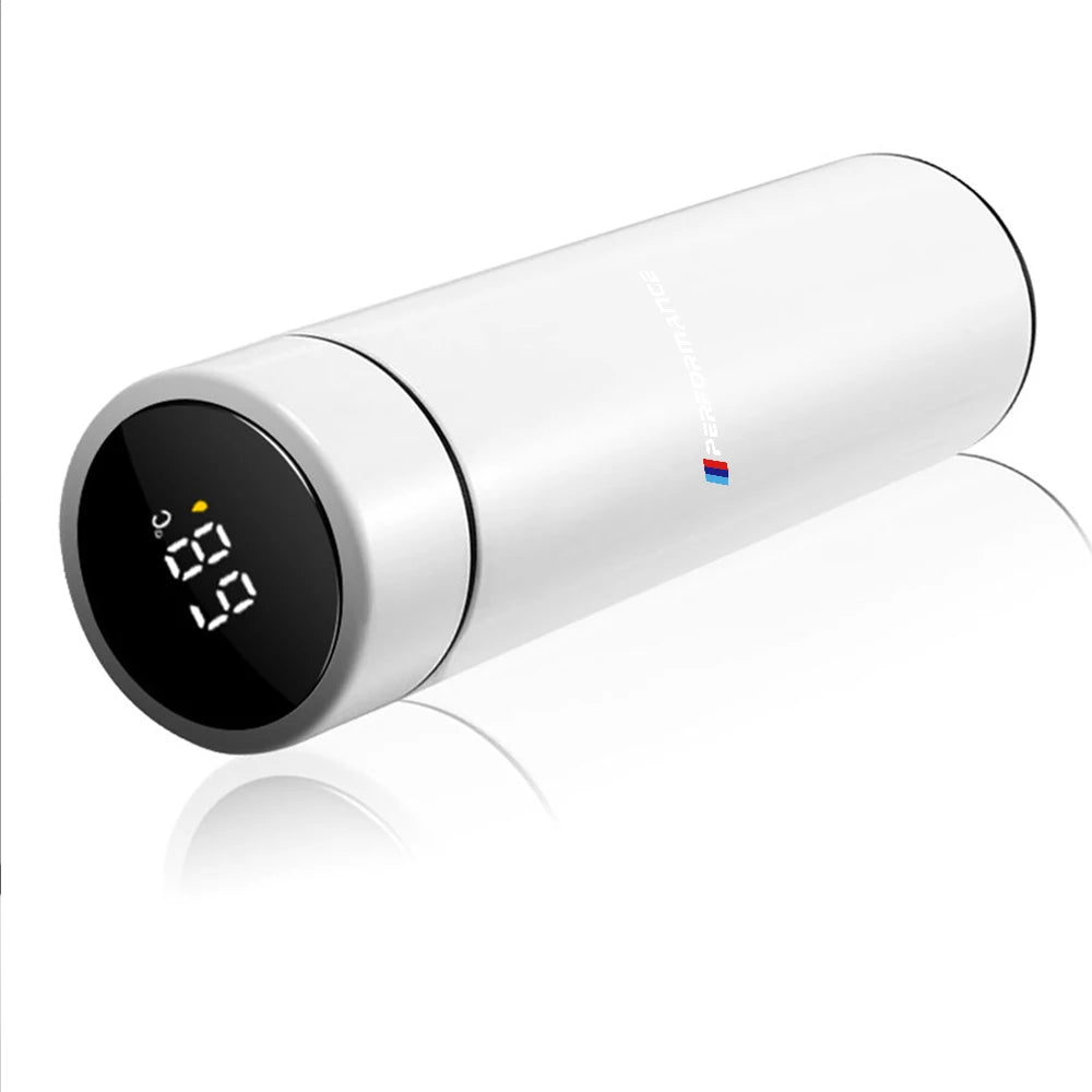 Termo inteligente con pantalla de temperatura, de acero inoxidable 304, con aislamiento al vacío, para BMW M Performance.