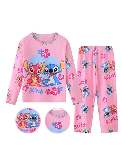 Conjunto de pijamas de manga comprida infantil, ponto, pijamas menino anjo, roupas infantis, roupas de bebê meninas, novo, primavera