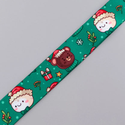 Christmas Lanyard Santa Claus Neck Strap for Key ID Card Cellphone Straps Badge Holder DIY Hanging Rope Neckband Accessories