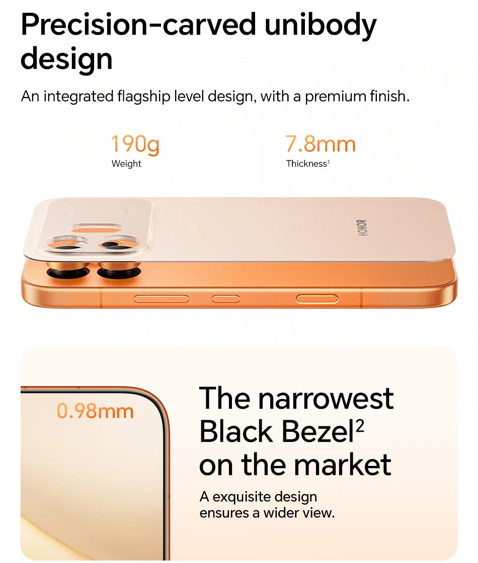 Smartphone HONOR 600 5G (Versão UE) 6.57" AMOLED - Snapdragon 7 Gen 4 | Câmara 200MP AI OIS, Bateria 6400mAh & IP68