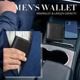 Wallets for Men Multi-functional RFID Blocking Slim Wallet with 15 Credit Card Holders