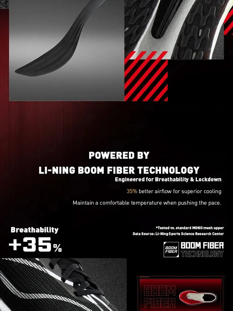 Li-Ning Men's FEIDIAN 5 CHALLENGER Racing Running Shoes SUPER BOOM Cushion CARBON-FIBER PLATE LiNing Sneaker ARMV001 ARMW003