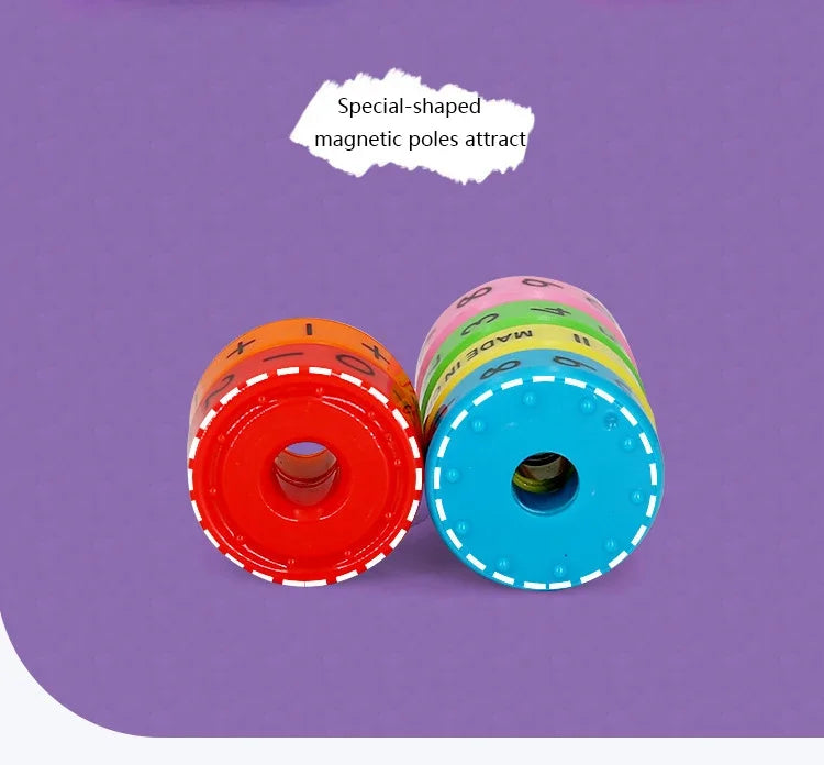 Children's Creative Magnetic Math Tesseract Toy Arithmetic Intelligence Early Education Toys Add Subtract Multiply Divide Toy