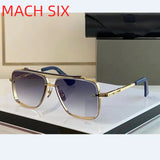 Original Factory DT MACH SIX With Brand Box Leisure Top Quality Classic Luxury Designer Silver Alloy Frame Men Women Sunglasses