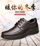 Hot Sale Men Genuine Leather Casual Shoes Soft Sole Lace-up Luxury Brand Middle-aged Old Man Dad Lightweight Loafers Shoes