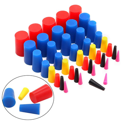 Alta Temperatura Plugs Mascaradores, Revestimento Em Pó, Borracha De Silicone Cônico Plug Kit, Multifuncional Acessórios Do Carro, 1/16 "a 3/4", 40Pcs