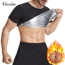 Vensslim Men’s Sauna Suit Sweat Heat Trapping Workout Fat Burner Vest Slimming Body Shaper Tank Top Waist Trainer Fitness Corset