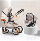 Newest Baby Stroller 3 in 1 Lightweight High Landscape Baby Carriage Aluminum Frame Travel System with Car Seat Pram for Newborn