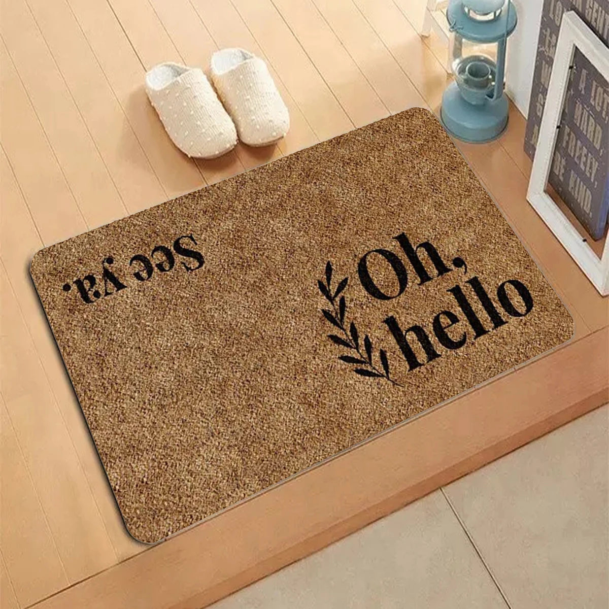 OH,HELLO Pattern Carpet Entrance Doormat Non-slip Living Room Kitchen Bedroom Decor Rug Floor Mats Home Decor