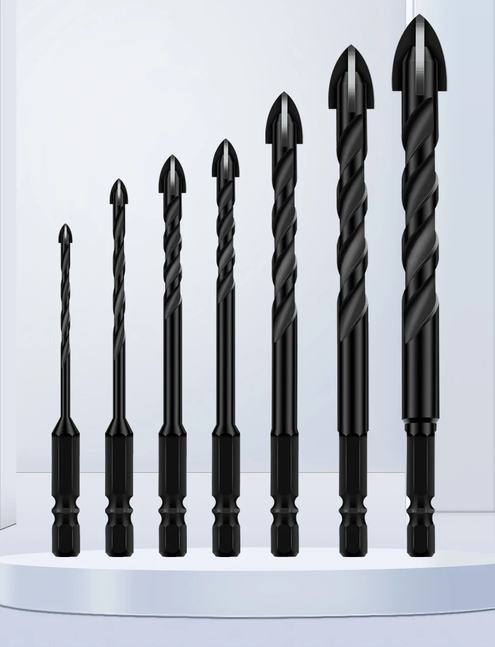 Cross Hex Tile Drill Bit For Glass Concrete Ceramic Tile Hole Opener Tungsten Carbide Hard Alloy Bits Set Tools 3 4 5 6 8 10 12mm
