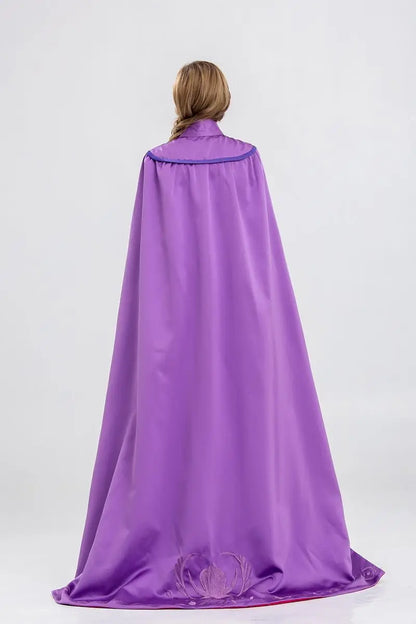 Disney Frozen Movie Adult Costume Women's Cospaly Princess Anna Dress Cloak Halloween Party Performance Dress Birthday Gifts New