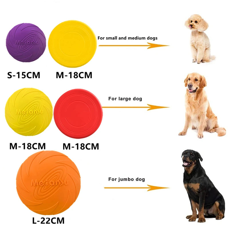 OUZEY-Bite-resistant Flying Disc Toys for Dogs, Multifunctional Pet, Dog Training Toys, Interactive Outdoor Game 