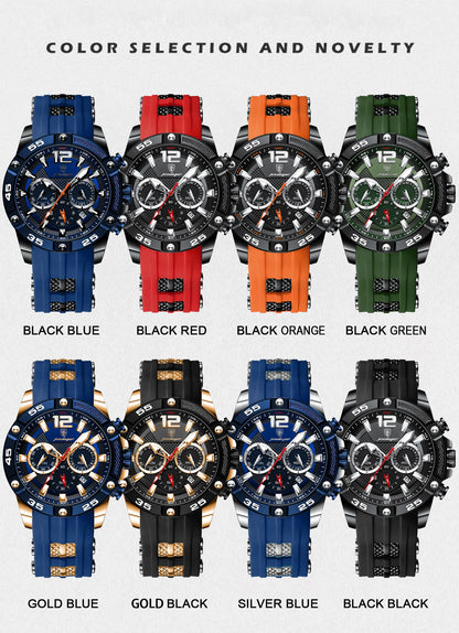 POEDAGAR Luxury Casual Men Watch Waterproof Luminous Chronograph Date Man Wristwatch High Quality Military Quartz Men's Watches