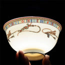 Bone China Tableware Set,Ceramic Luxury Kitchen Dinnerware,Porcelain Bowl,Plate,Spoon Combination,Wedding Gift,Horse Finished