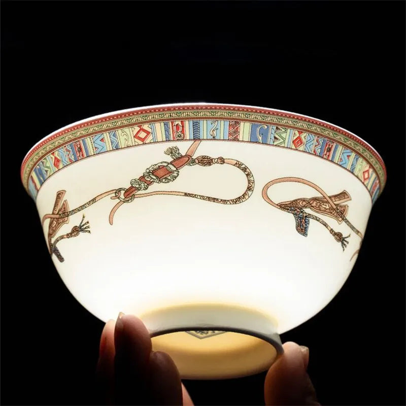 Bone China Tableware Set,Ceramic Luxury Kitchen Dinnerware,Porcelain Bowl,Plate,Spoon Combination,Wedding Gift,Horse Finished