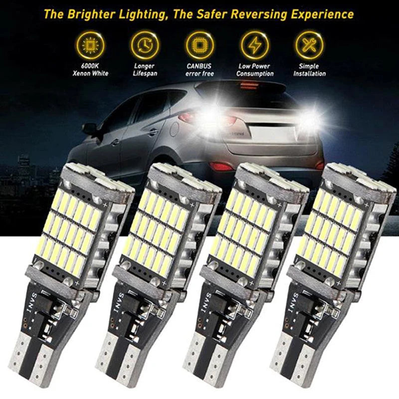 2x Canbus High Quality T16 T15 921 W16W LED Bulb Car Backup Reverse Lights
