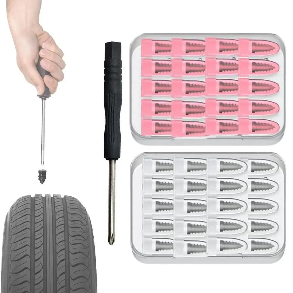 Car Vacuum Tire Repair Nail Tire Repair Tool Set Cars Truck Rubber Tire Puncture Motorcycle Repair Glue Nails