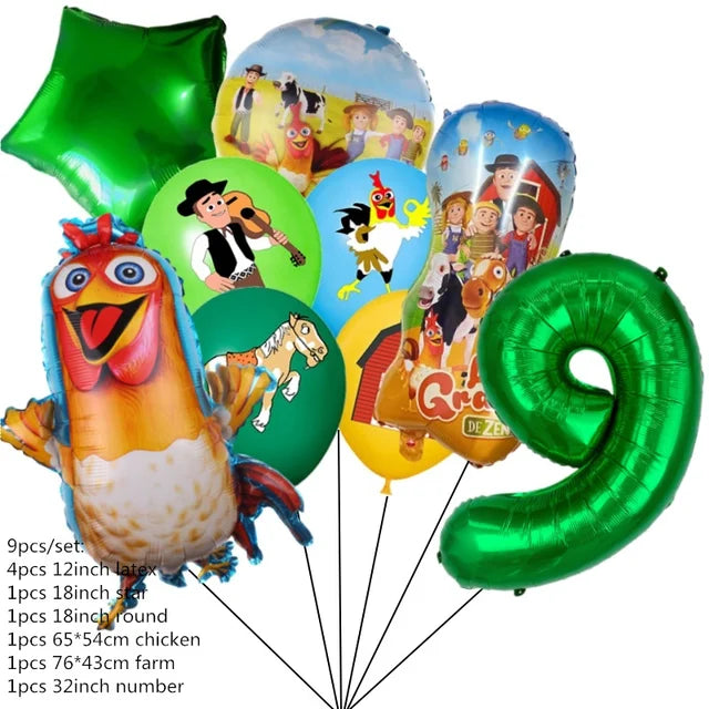 La Granja Zenon Farm Birthday Party Decoration, Paper Plates, Cup, Napkin, Tablecloth, Balloon, Hanging Swirls, Banner, Birthday 