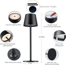 Cordless Table Lamps USB Rechargeable Lamp Simplicity Desk Lamp ,LED Battery Operated lamp with Touch Control Table lamp