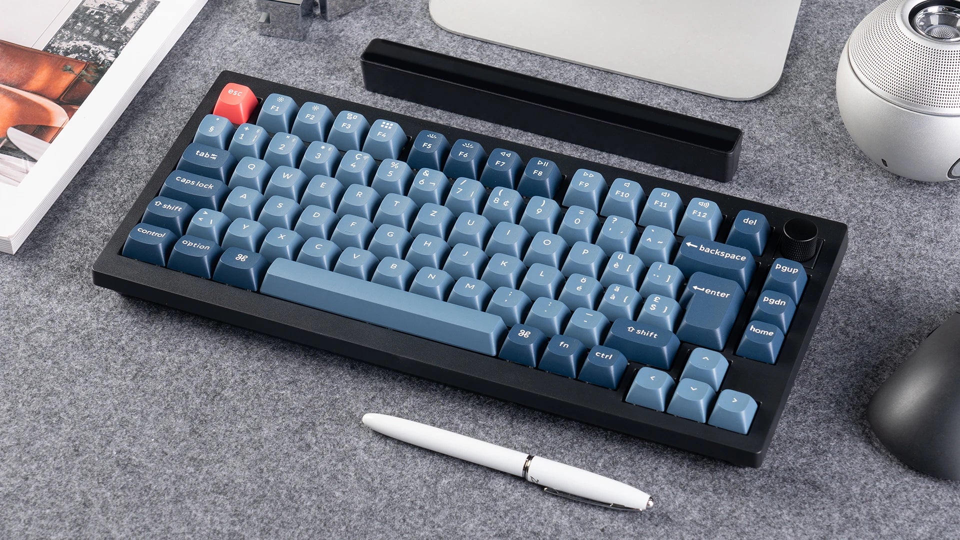 Keychron V1 Max ISO Layout Collection QMK Wireless Custom Mechanical Keyboard 2.4 GHz & Bluetooth RGB Backlit Hot-Swappable