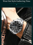 OLEVS Watch Men Top Brand Luxury Gold Quartz Military Watches Waterproof Date Luminous Stainless Steel Chronograph Clock Reloj