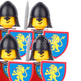 MOC Medieval Building Blocks Castle Knight Western Cowboy Historical Army Cavalry Horse Soldier Gun Kid Toy Gift Brick DIY S040