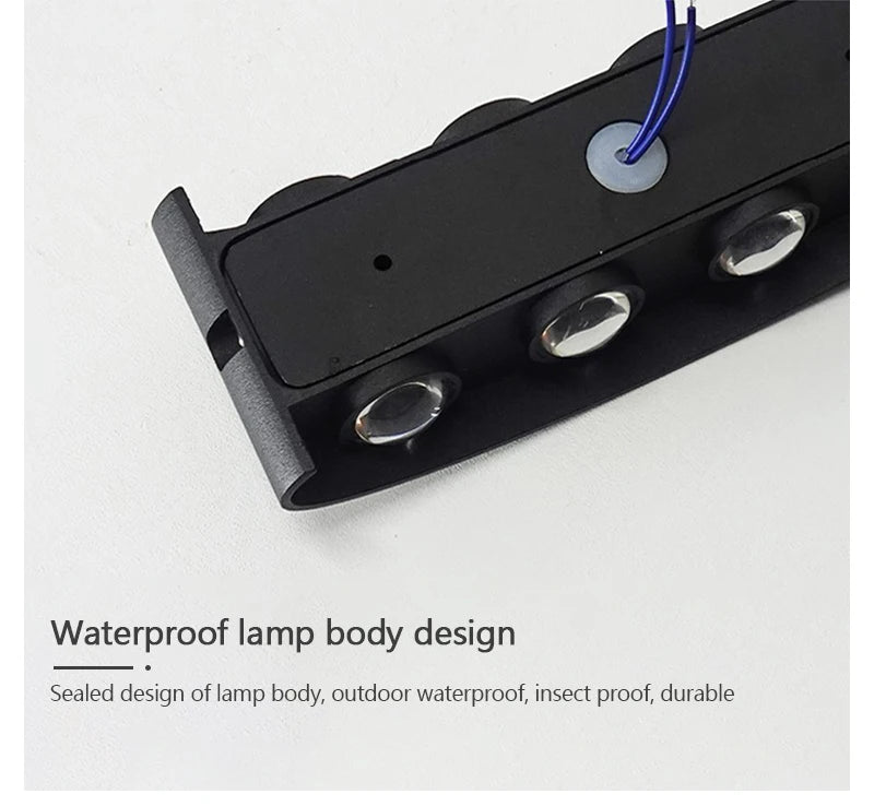 Modern LED Wall Lights Indoor and Outdoor Waterproof Wall Lights Living Room Corridors Courtyard Gardens Outdoor Wall Lights