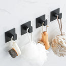 Black Self-Adhesive Wall Hooks For Hanging Keys Clothes Hanger Door 3M Robe Hook Coat Rack Towel Holder Bathroom Accessories