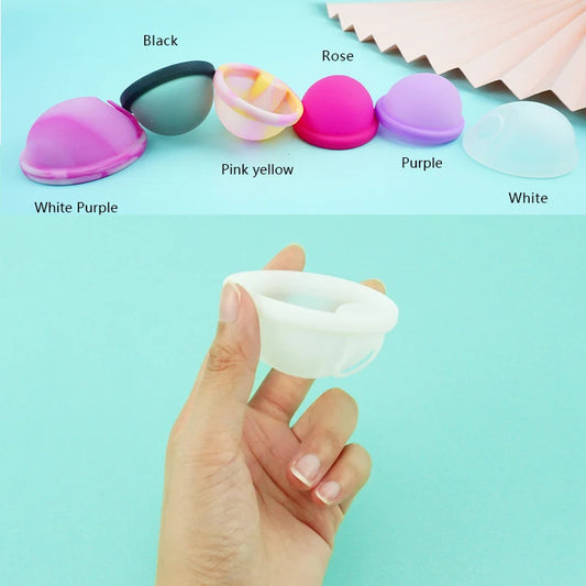 Copa menstrual de silicona, disco menstrual, copa menstrual, menstruación, disco menstrual, cuidado de la salud femenina, higiene femenina, extrafino